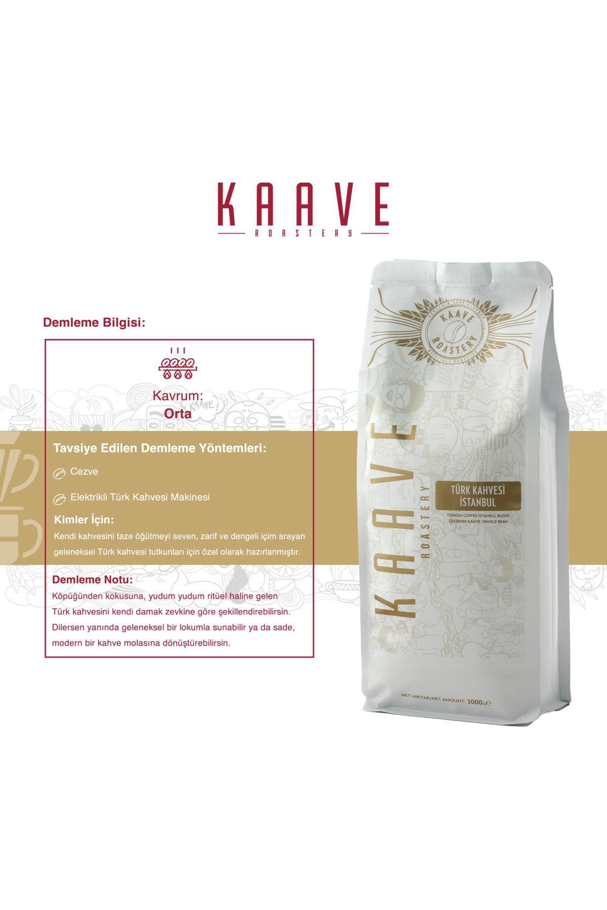 Kaave Türk Kahvesi İstanbul 1.000 Gr - Görsel 3