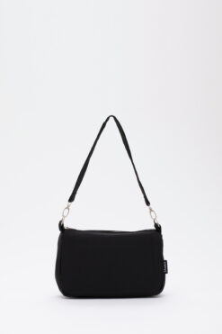 SHAKA Siyah U16 Günlük Spor Kanvas Kumaş Baget Kadın El Ve Omuz Çantası U:23 E:16 G:7