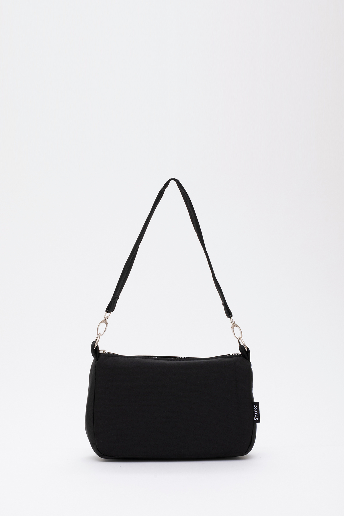 SHAKA Siyah U16 Günlük Spor Kanvas Kumaş Baget Kadın El Ve Omuz Çantası U:23 E:16 G:7