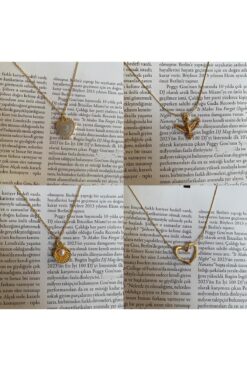 Fiamoss Gold Kolye Seti -  4'Lü Set Kolye