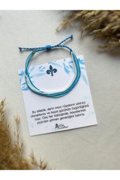 Atölye Merdiven Unisex Özgürlük bilekliği Mavi tonları basic çoklu bileklik