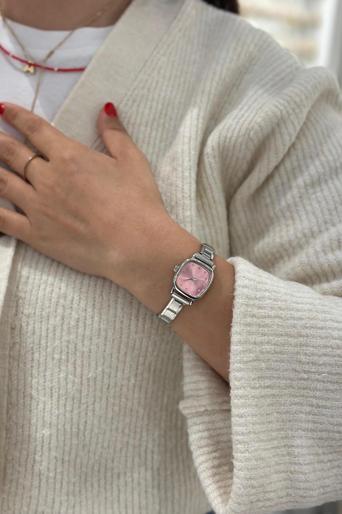 DEEPORA CHARM TAKILABİLİR İTALYAN ÇELİK SAAT TAŞLI KADRAN - Görsel 3