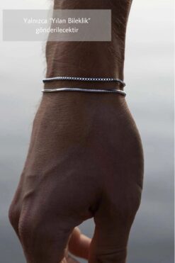 Ricco Jewellery 925 Ayar Gümüş Old Money İtalyan Yılan Bileklik