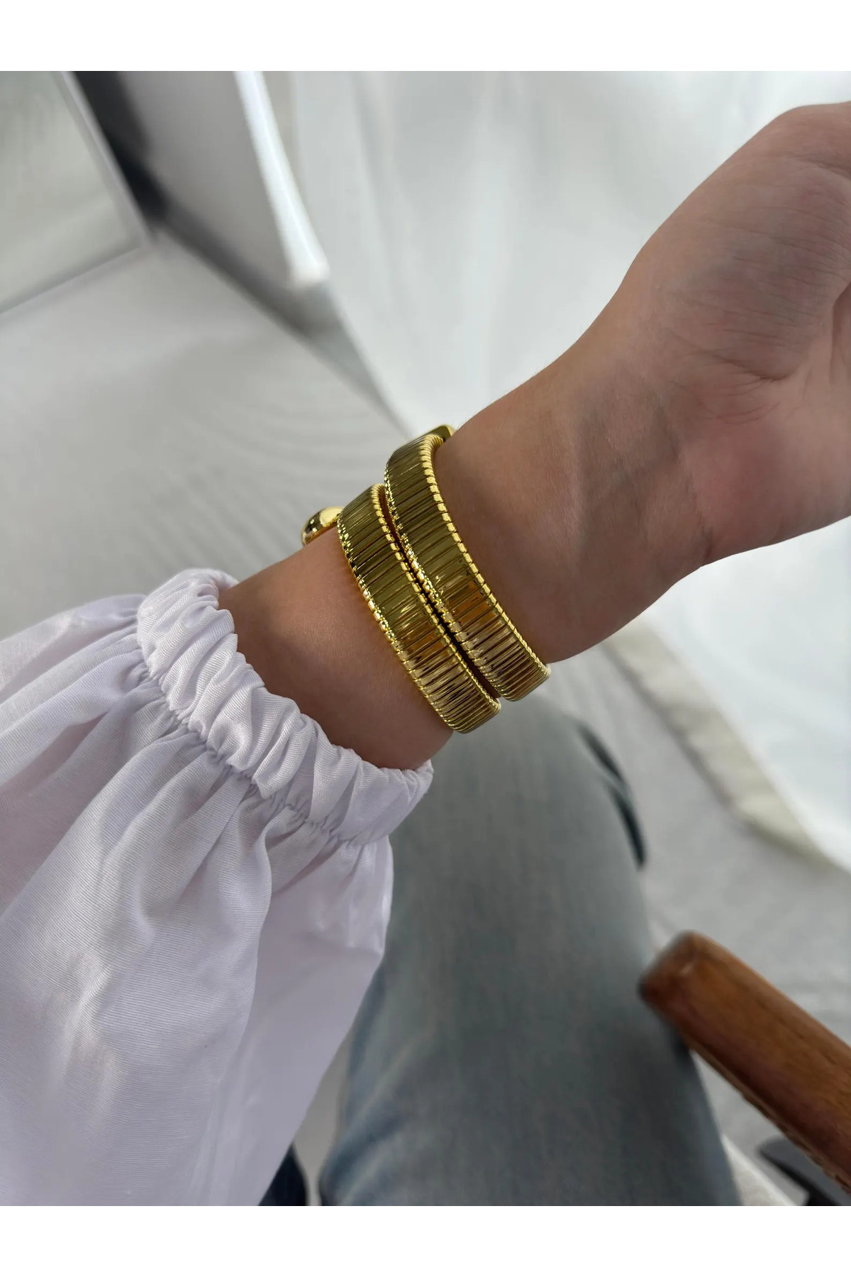 AURRARİ Altın Kaplama Zirkon Taşlı Yılan Model Kadın Kol Saati - Görsel 2