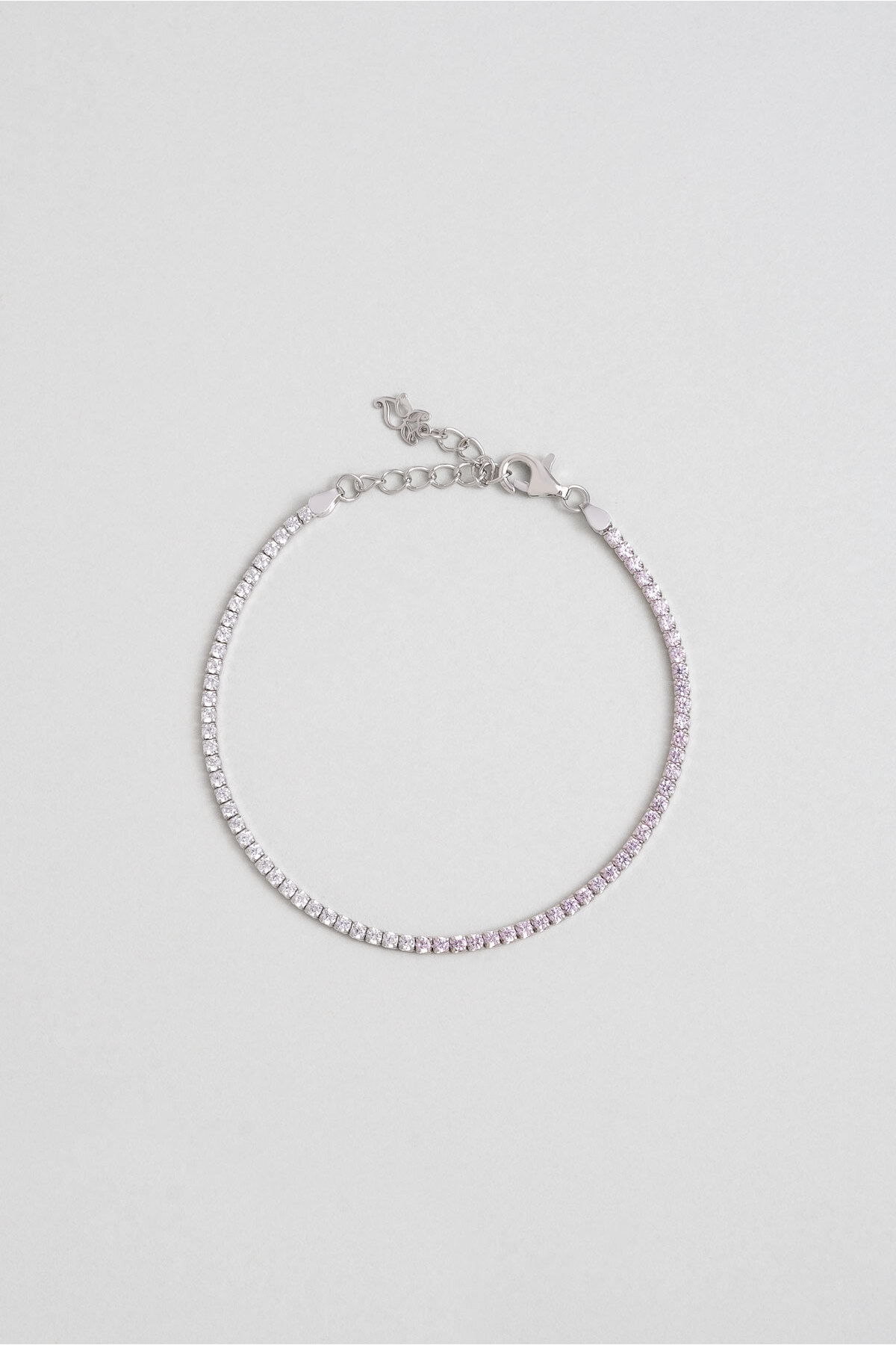 So CHIC... Maia 18 Ayar Beyaz Altın Kaplama 19 Cm Gümüş Su Yolu Bileklik