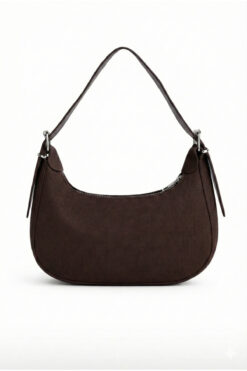 REVENKO Pera Kadın Baget Günlük Omuz Çantası Kahverengi