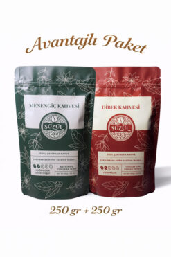 Süzül Kahve ve Baharat Menengiç Kahvesi + Dibek Kahvesi Seti 500 g Avantajlı Paket – Süzül