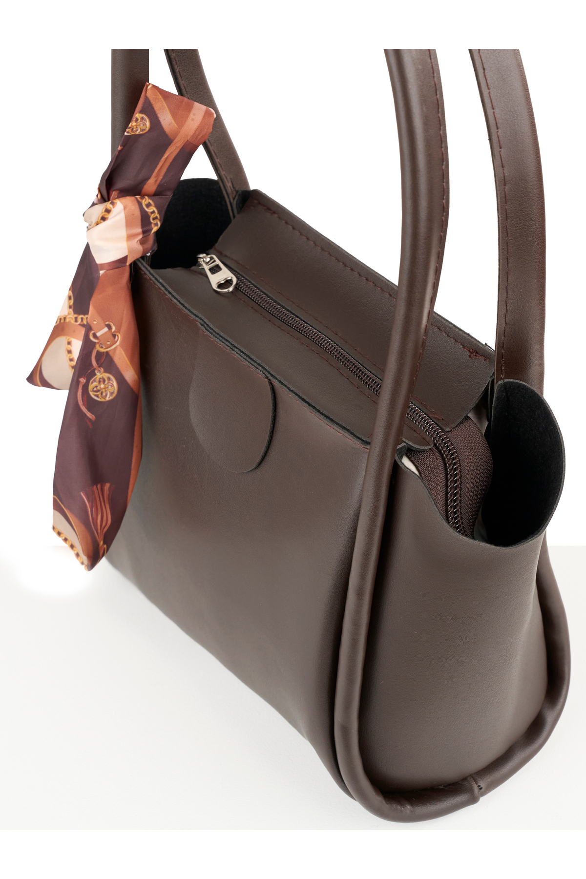 Mojeva Roi Fular Hediyeli ( Fular Değişkenlik Gösterebilir.) Çift Saplı Kadın Omuz Çantası - Görsel 3