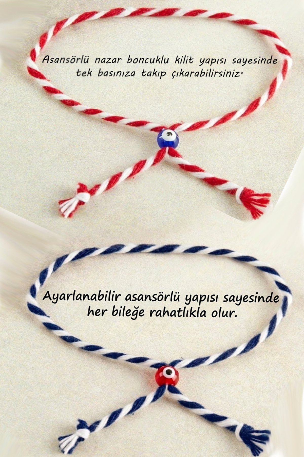 Takı Dükkanı Sevgili Çift 2li Bileklik Nazar Boncuklu Marteniçka Bilekliği bbb27