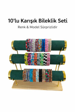 modvina 10’lu Karışık Misinalı Bileklik Seti – Her Bileğe Uygun, Premium Kalite, Günlük & Kombinlik Takı