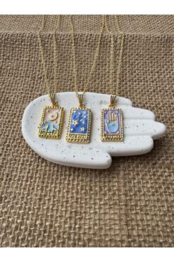 M Miel 3'lü Set Gold Kolye