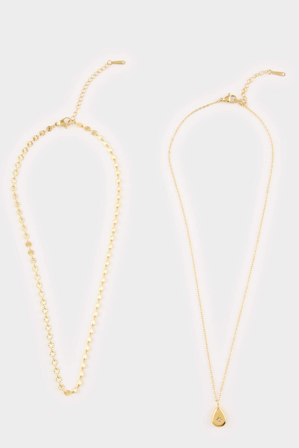 DeFacto Kadın Gold 2'li Çelik Kolye G2865AXNS - Görsel 2