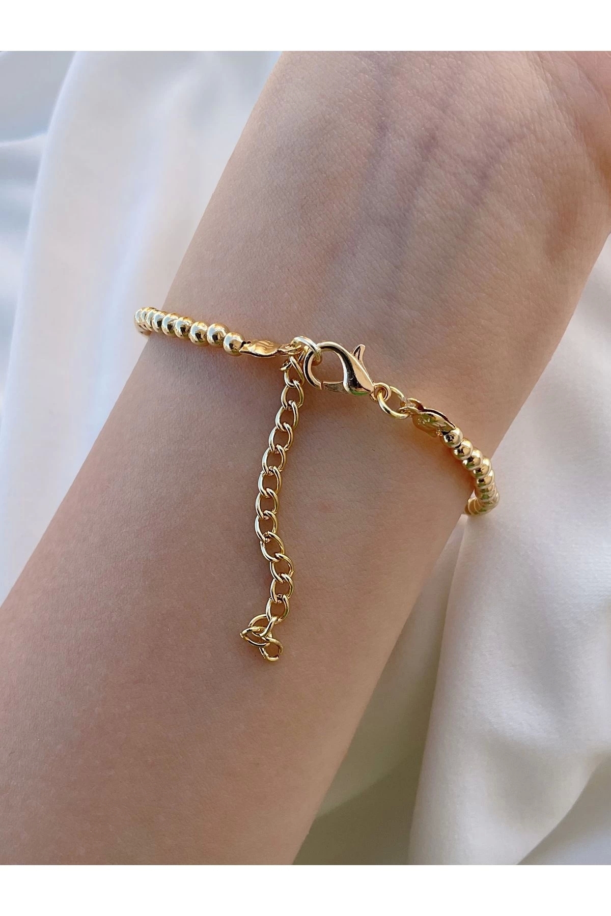 Eylülün Takısı Kadın Gold Renk Yıldız Figürlü Dorika Bileklik - Görsel 2