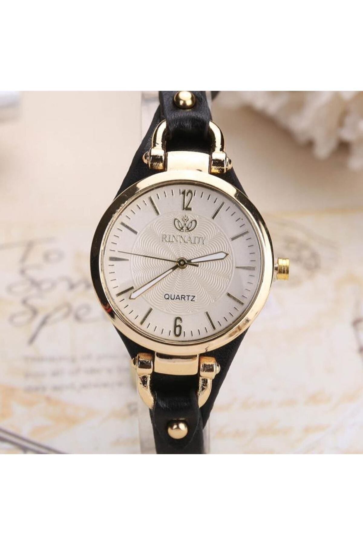 Toz Vintage Gyrox Siyah Yuvarlak Vintage & Retro Saat - Görsel 2