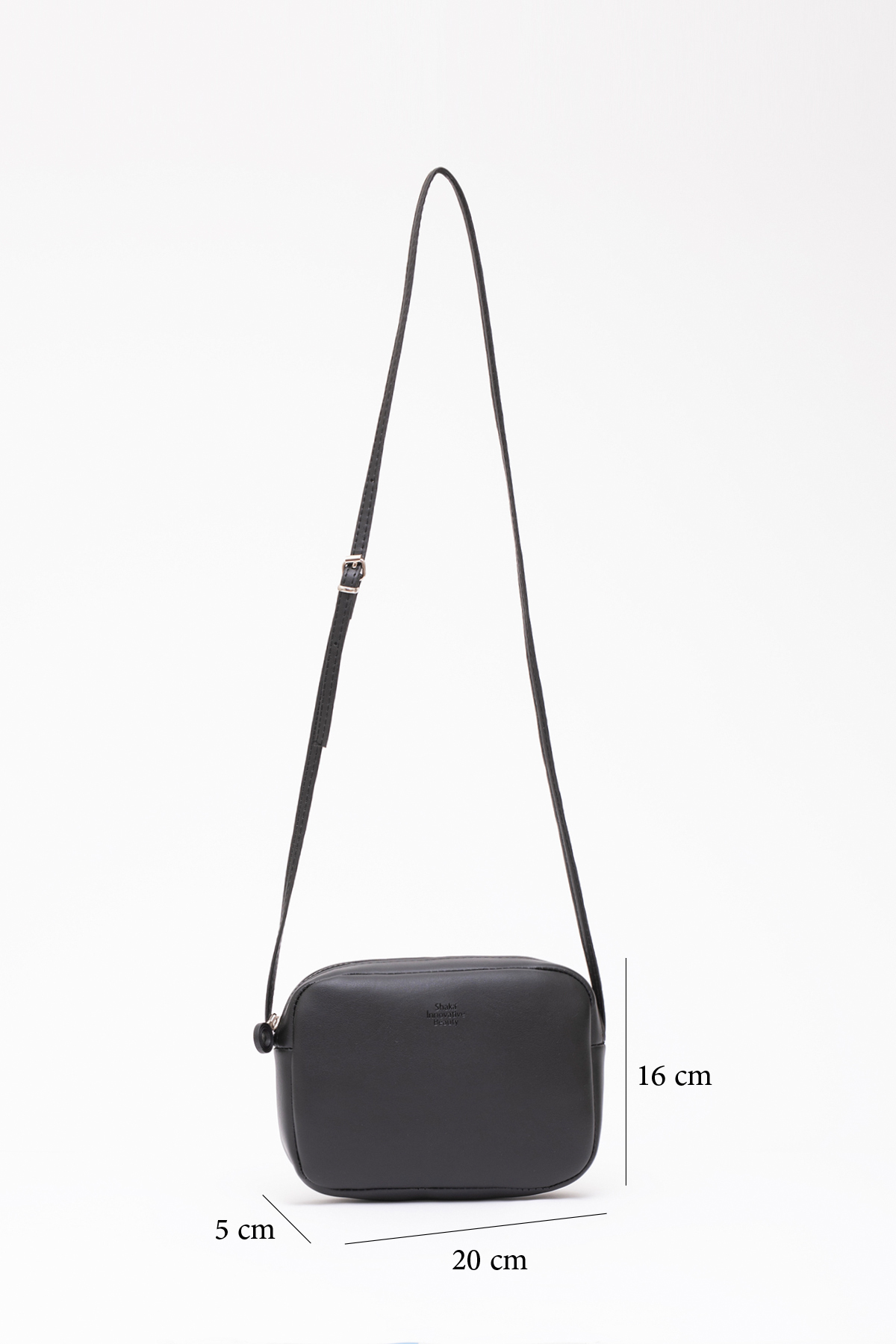SHAKA Siyah U23 Tek Fermuar Bölmeli Ayarlanabilir Çapraz Askılı Kadın Mini Urban Omuz Çantası U:16 E:20 G: - Görsel 2
