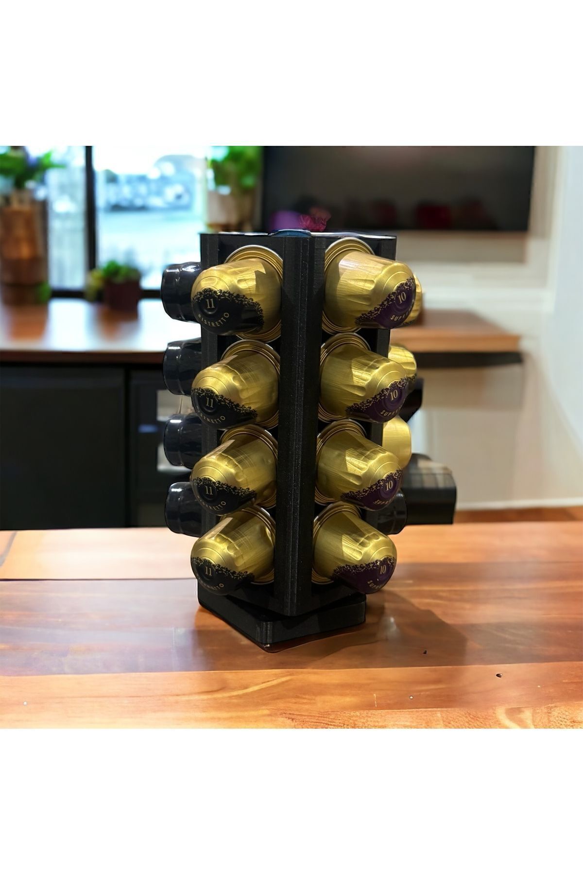 BYK DESIGN NESPRESSO VE STARBUCK UYUMLU KAPSÜL KAHVE TUTUCU - HAREKETLİ DÖNEBİLEN KAPSÜL KAHVE STANDI - Görsel 2