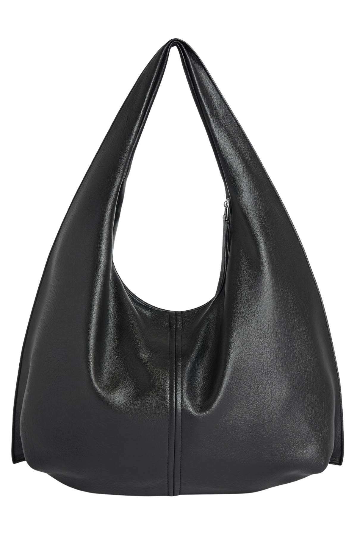 Adelina Bags Siyah Salaş Büyük Boy Yumuşak Dokulu Shopper Kol ve Omuz Çantası - Görsel 2