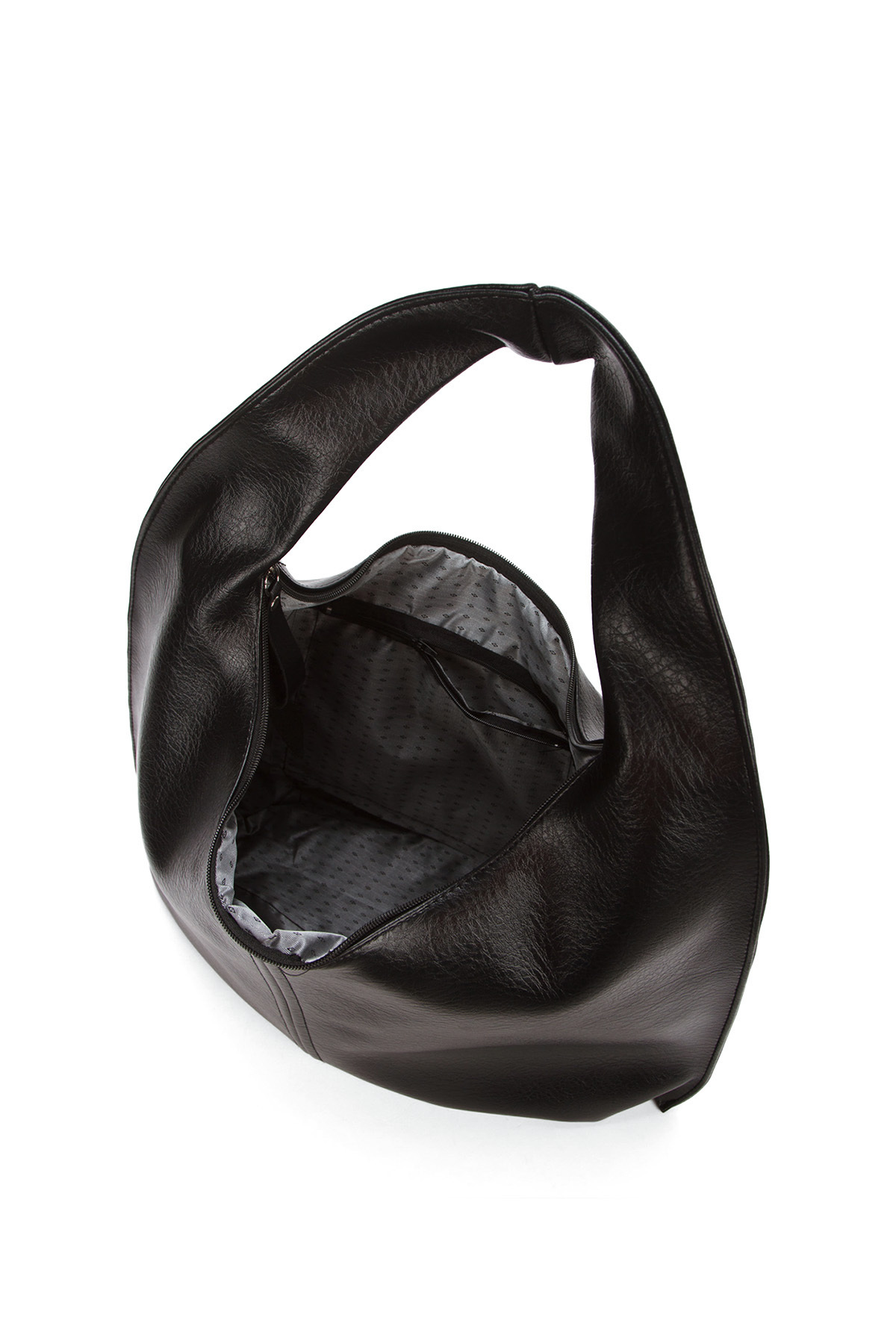 Adelina Bags Siyah Salaş Büyük Boy Yumuşak Dokulu Shopper Kol ve Omuz Çantası - Görsel 3