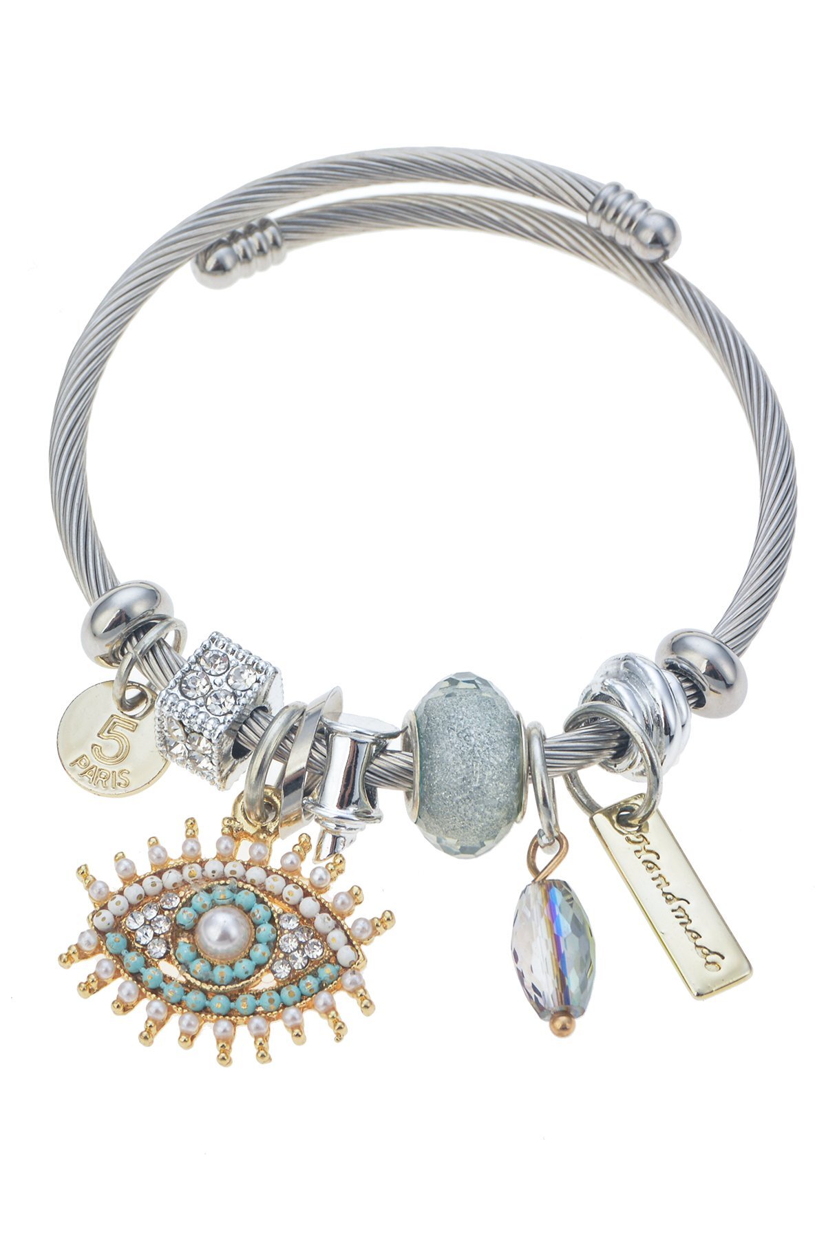 Pelin Aksesuar Göz Figürlü Silver Bileklik