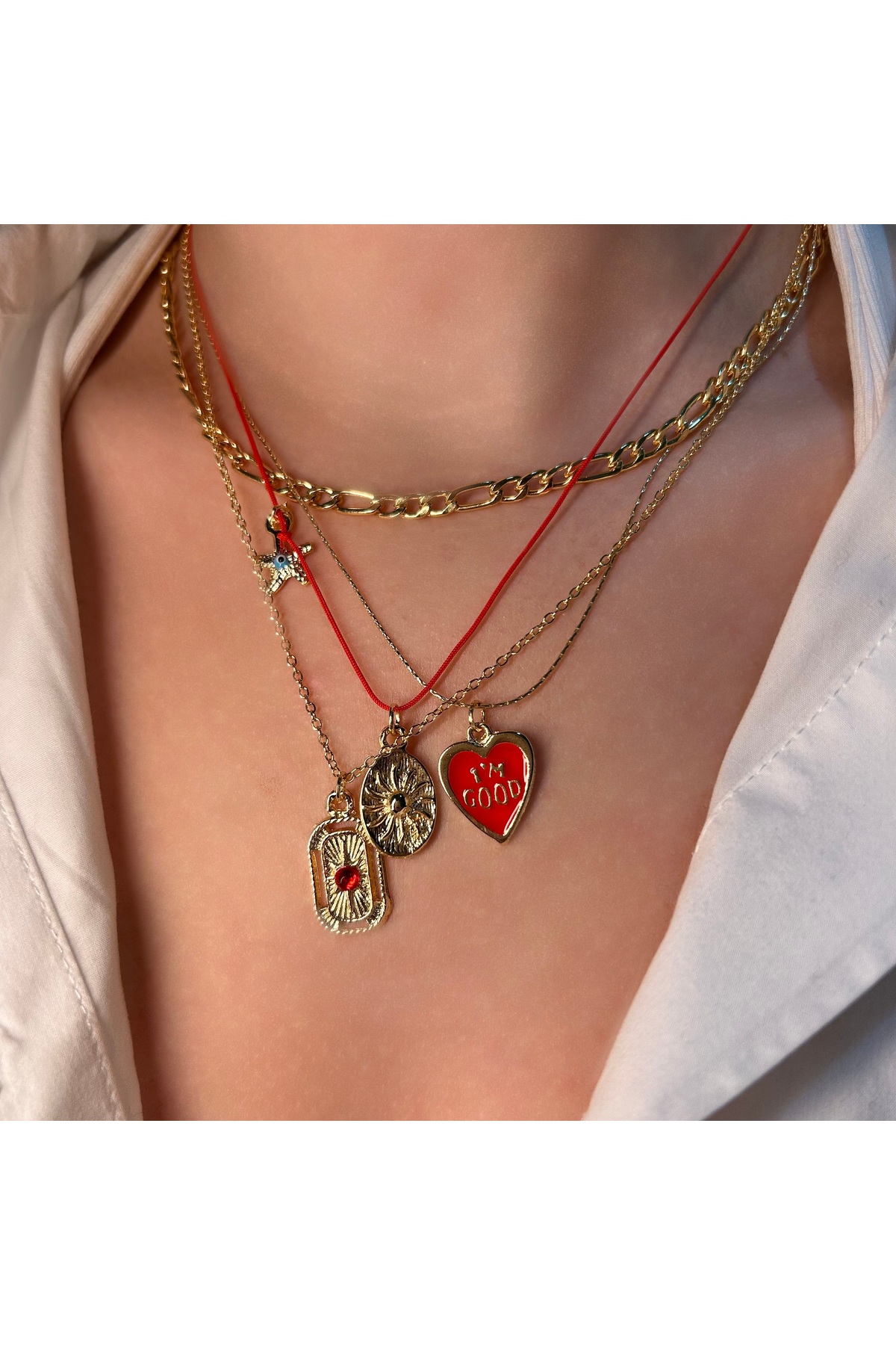 Fiamoss Kadın El Yapımı Tasarım Kolye Seti - Görsel 2