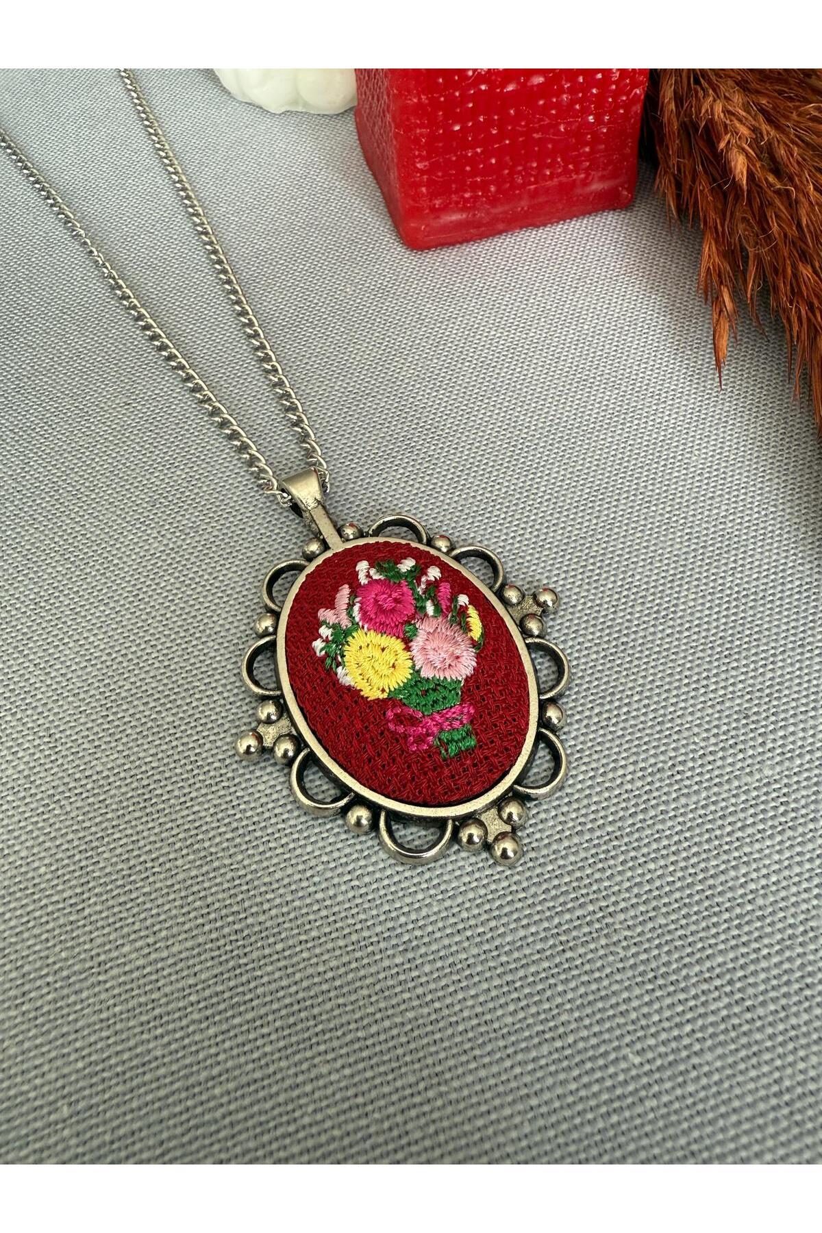 NAS fashion Kanaviçe Otantik Etamin Uzun Zincir Kolye – El Yapımı & Etnik Tasarım - Görsel 2