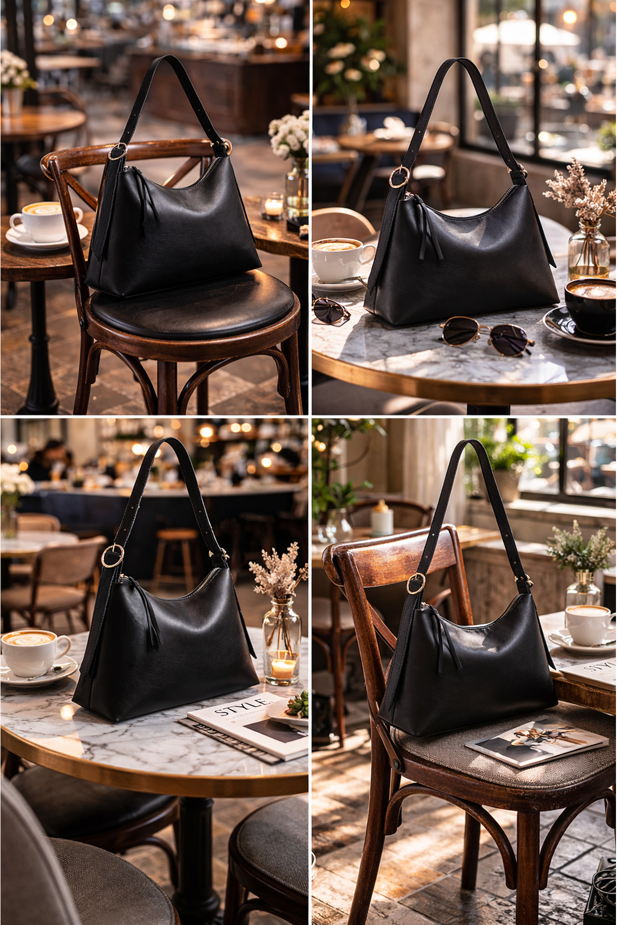 Rimense Kadın Siyah El Ve Omuz Çantası - Görsel 3