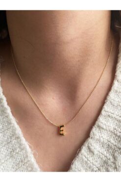 KARACA DESİGN Harfli Kolye Gold Zincir