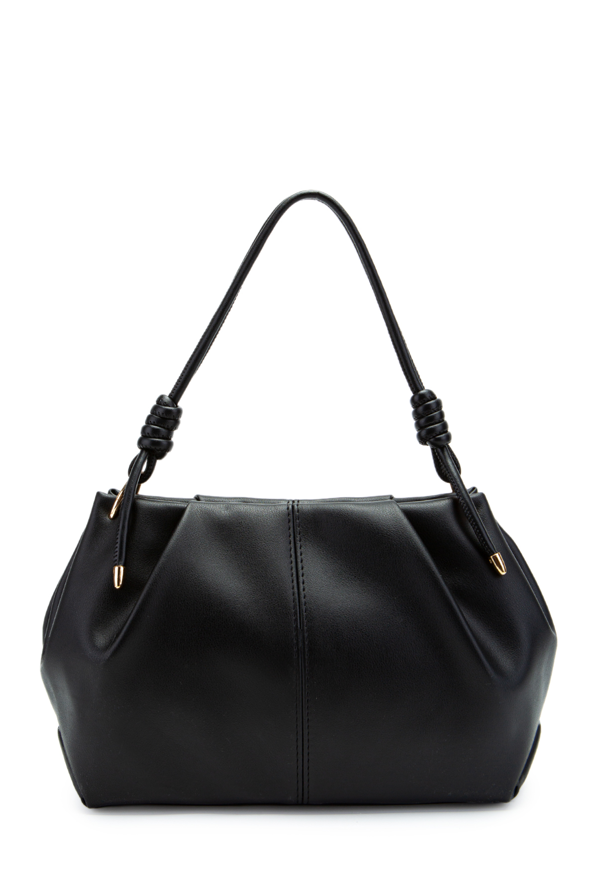 minebag Büzgü Detaylı Mat Chen Kol Çanta Siyah