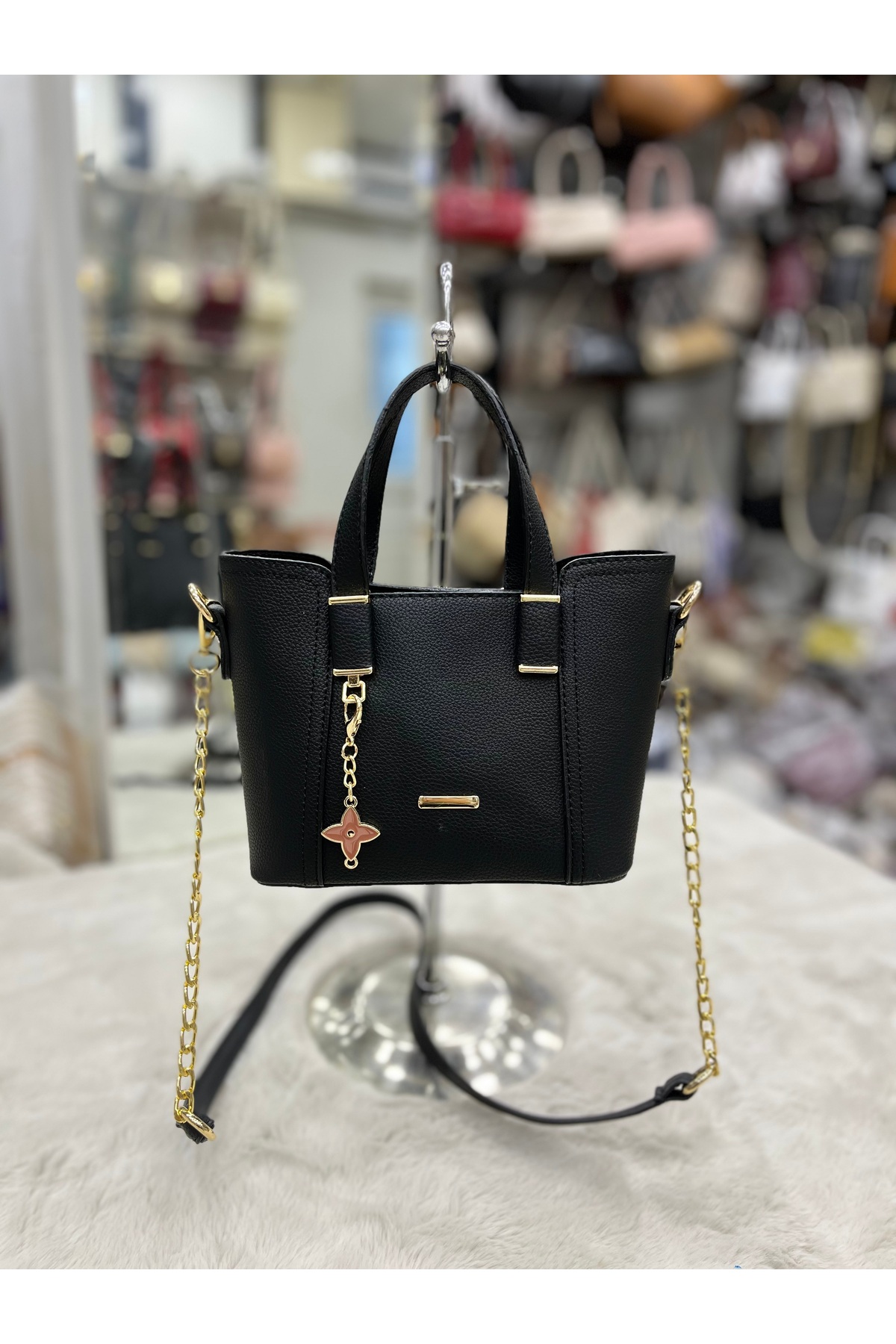 nura Siyah Kadın Beçin El Ve Omuz Çantası