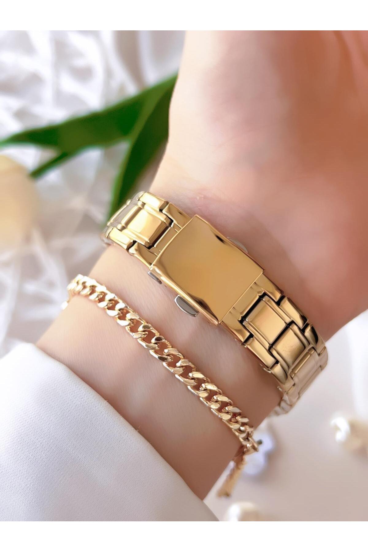 Ferrucci Kadın Kol Saati Bileklik Özel Seri Çelik Kordon Kararma Renk Atma Yapmaz Bilekte.f.07.01 - Görsel 3