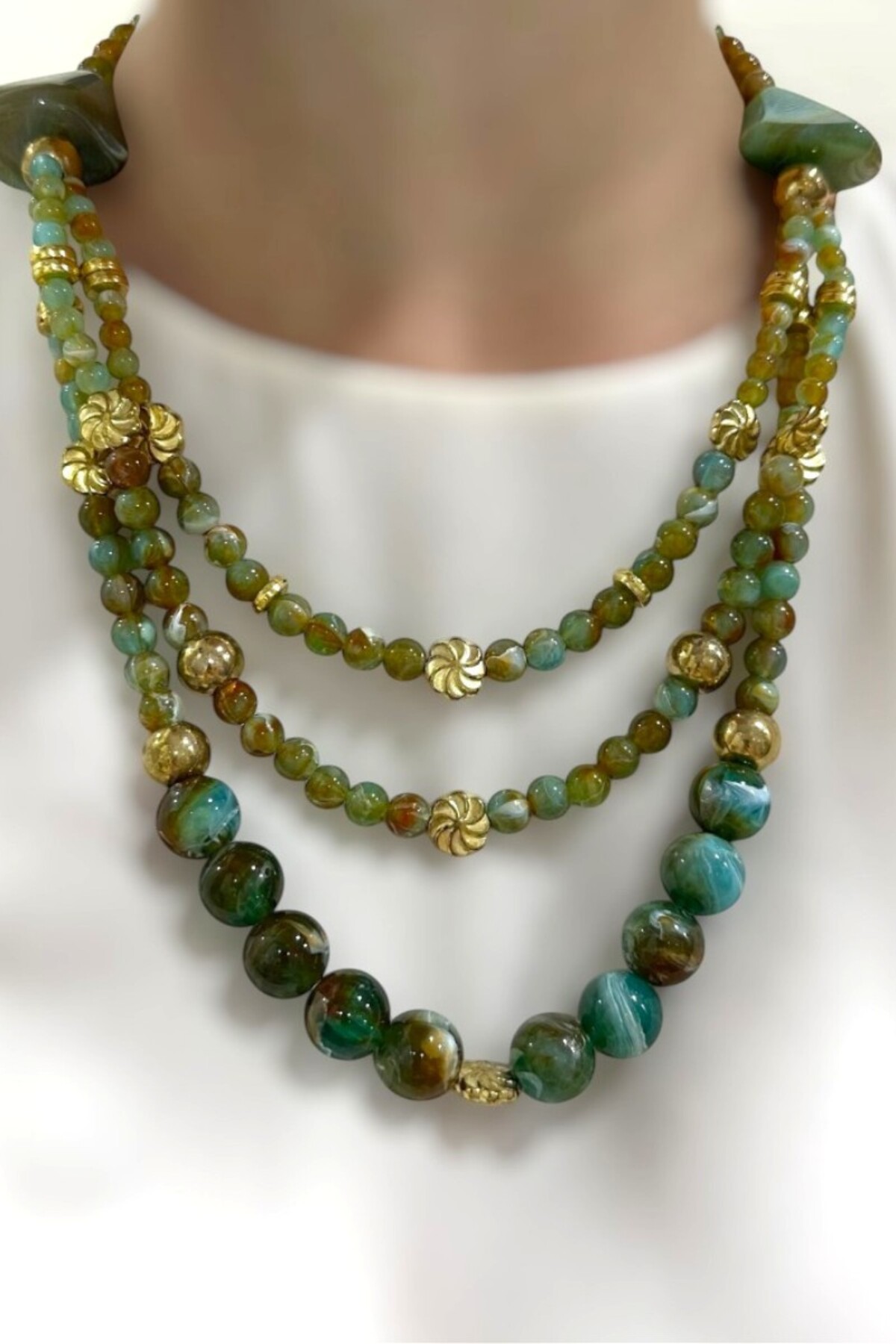 PETEK AKSESUAR AKRİLİK BONCUK TARZ KOLYE