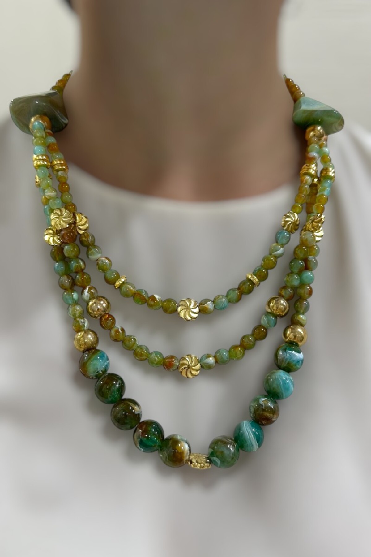 PETEK AKSESUAR AKRİLİK BONCUK TARZ KOLYE - Görsel 2