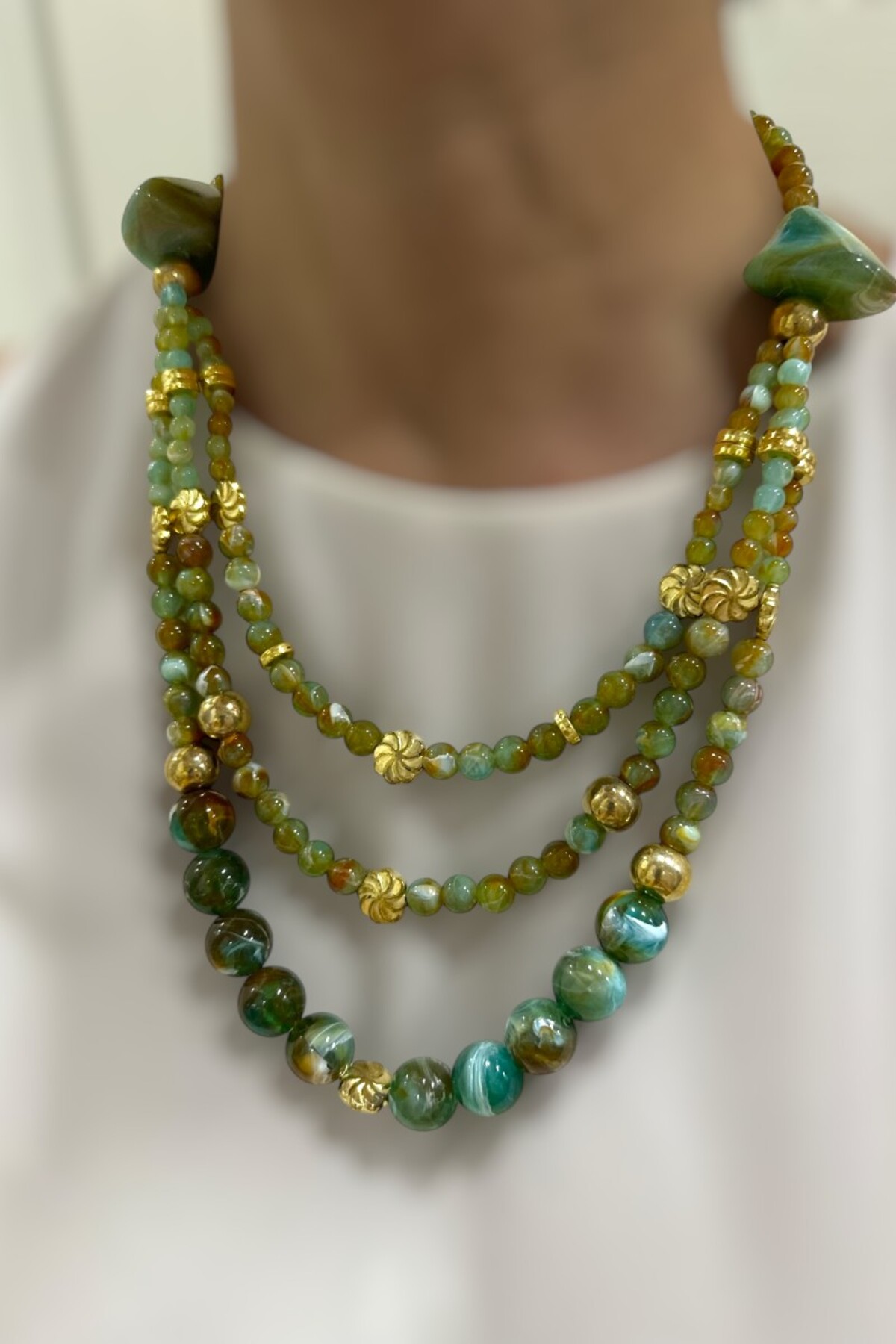 PETEK AKSESUAR AKRİLİK BONCUK TARZ KOLYE - Görsel 3