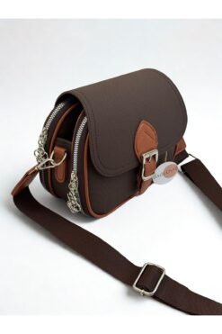 BAGLOVİS Çok Cepli Ayarlanabilir Askılı Lakos Deri Kadın Çapraz Omuz Çantası EN20 BOY16