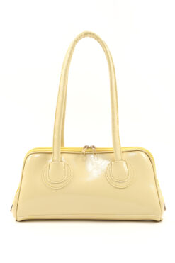 SHAKA Sarı Shk227 Kırışık Dokulu,Suni Deri, Fermuarlı ,Tek Bölmeli ,Askılı El, Kol Ve Omuz Çantası