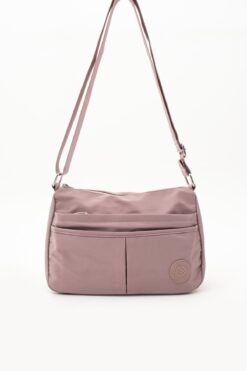 Sanmorris Kadın Suya Dayanıklı Paraşüt Kumaş 5 Gözlü Pudra Renkli Çapraz Askılı El Ve Omuz Çantası S-4009