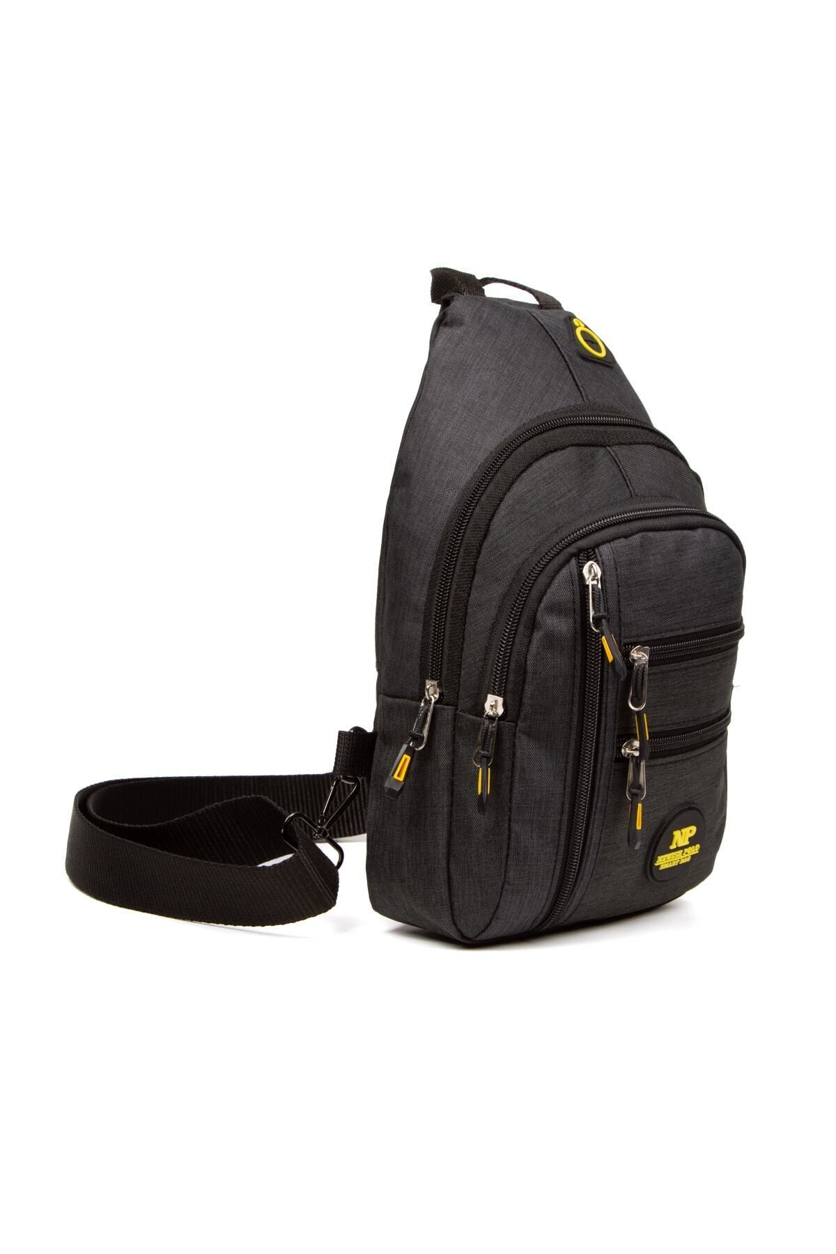 Linatigers Unisex Siyah Usb Kulaklık Çıkışlı Omuz Çantası Çapraz Askılı Göğüs Çanta