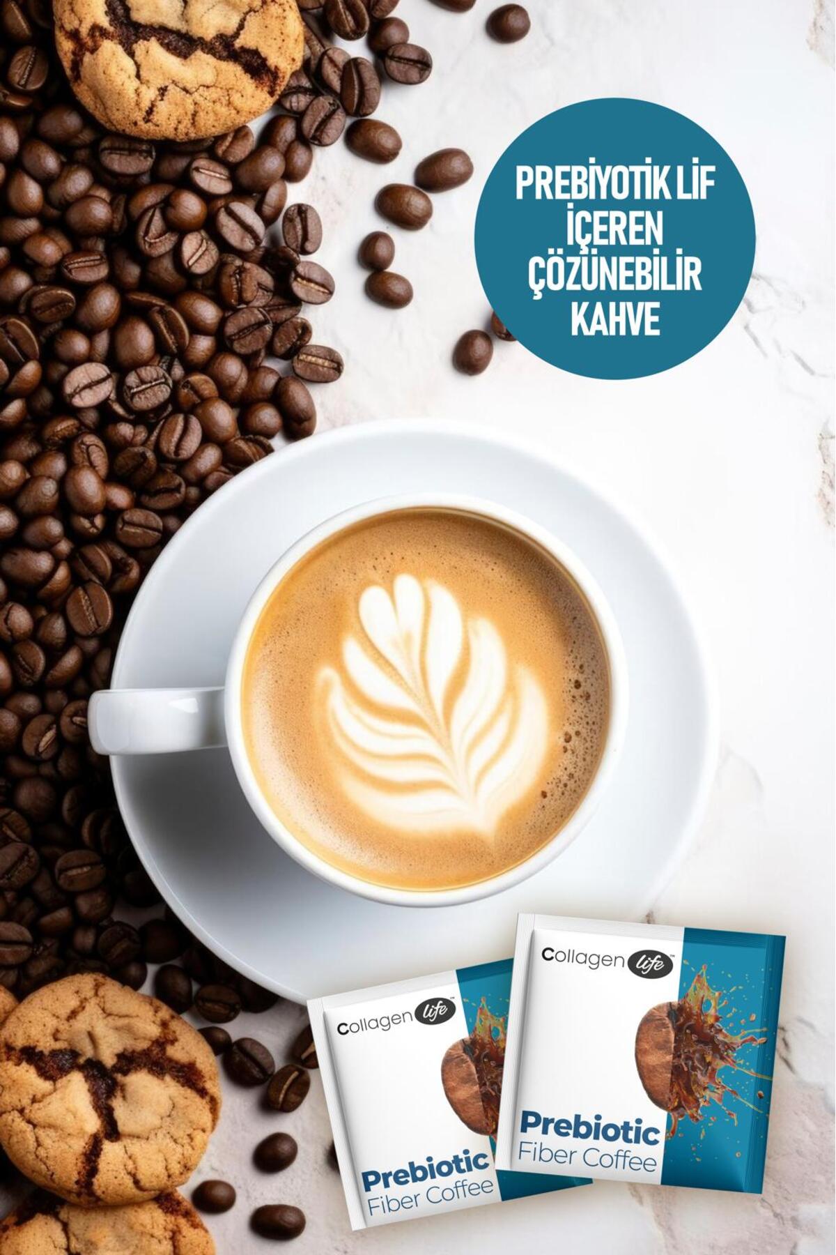 COLLAGEN LIFE Prebiyotik Lif ( İnulin ) Spirulina & Hindiba İçeren Kahve - Görsel 3