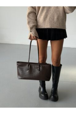 ALTUDA Örgü Desenli Tote Çanta Lizbon