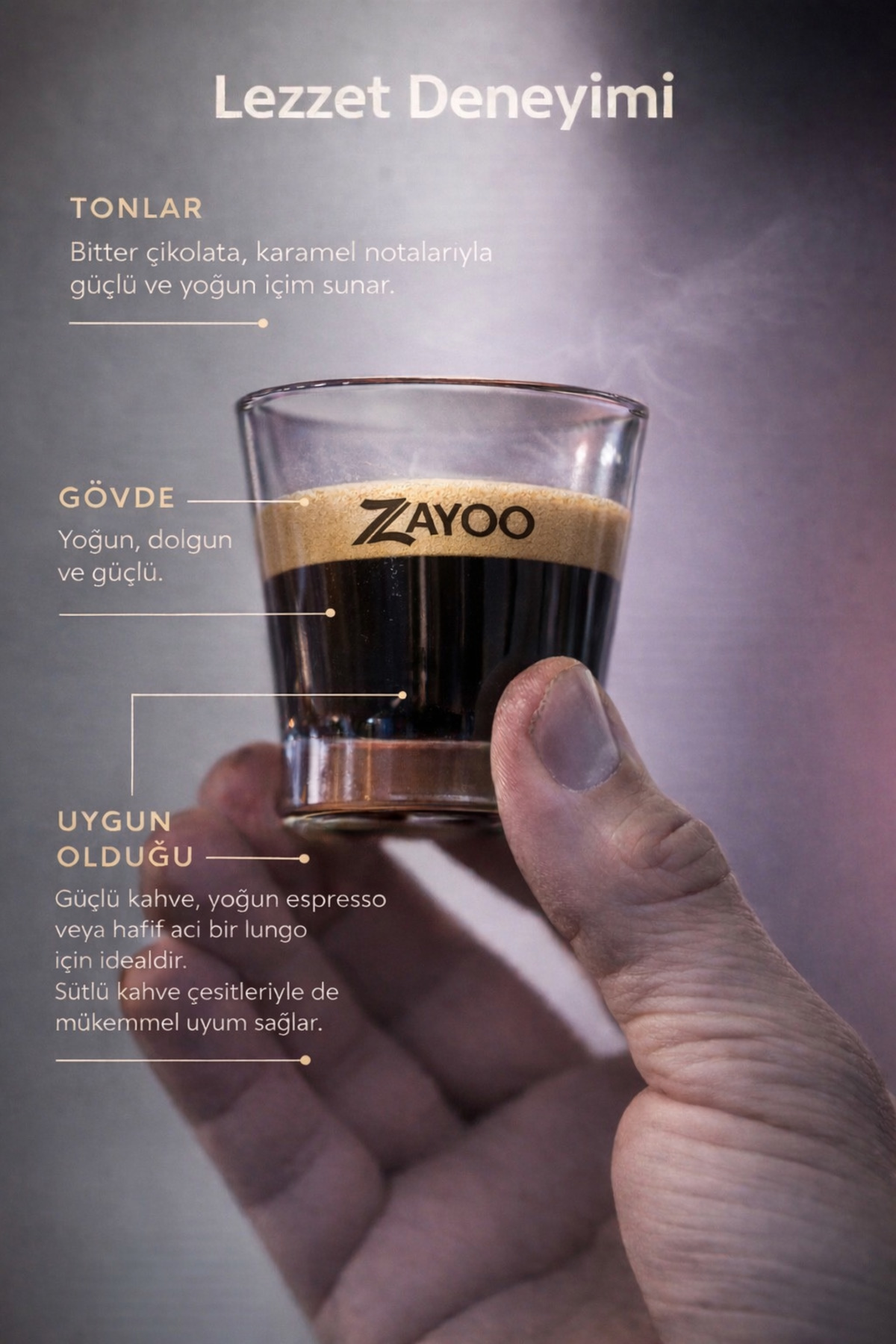 Zayoo Espresso Blend 9/10 – Nespresso Original Uyumlu - Alüminyum Kapsül - (10 Kapsül) - Görsel 3