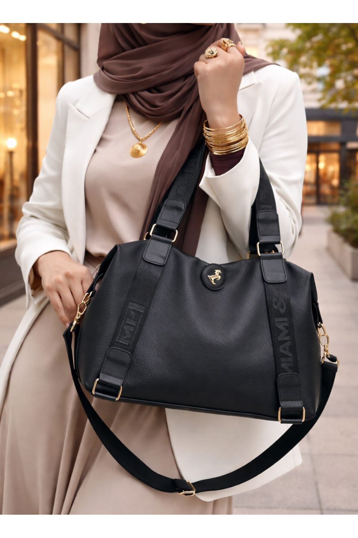 çantamgelsin miami polo Kadın tommy Çok Gözlü Ayarlanabilir Çapraz Askılı El Ve Omuz Çantası