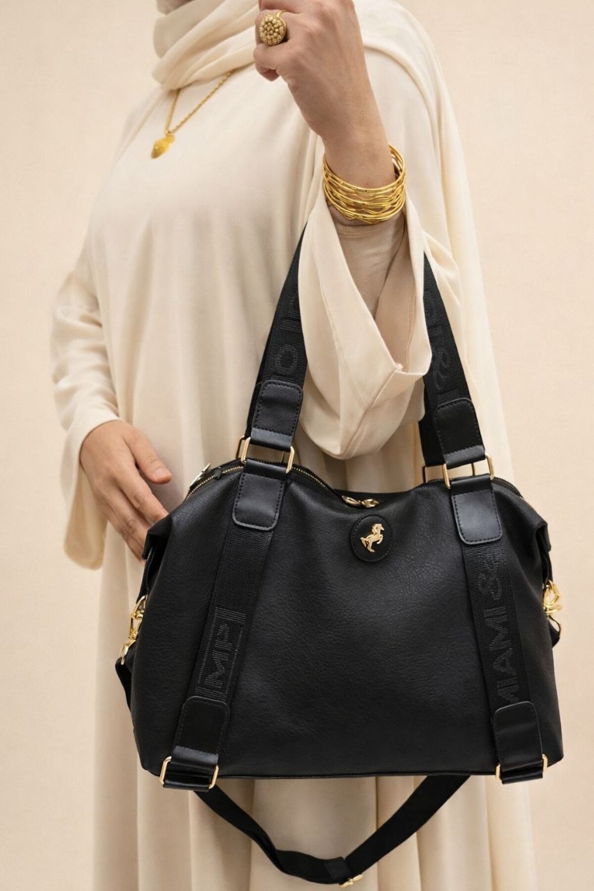 çantamgelsin miami polo Kadın tommy Çok Gözlü Ayarlanabilir Çapraz Askılı El Ve Omuz Çantası - Görsel 3