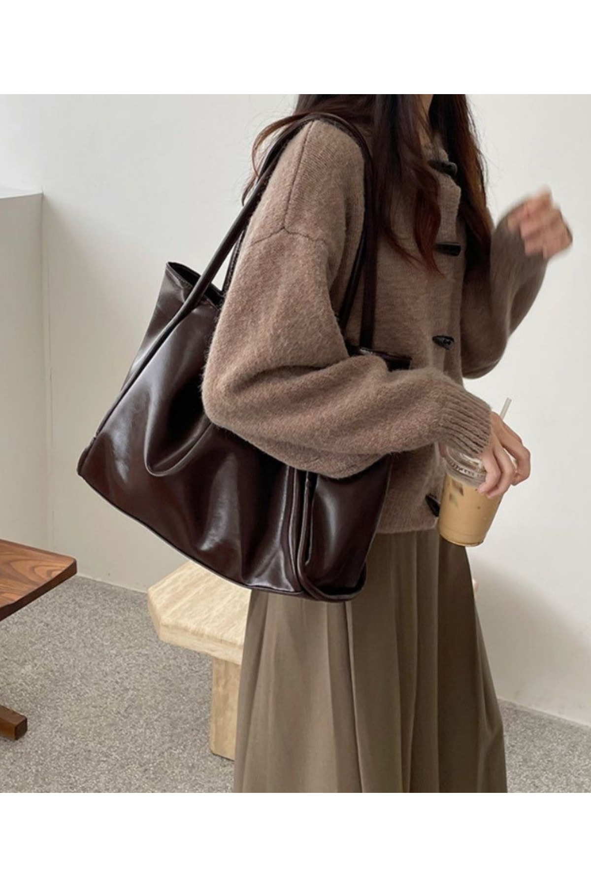 Mojeva Soft Acıkahverengi Kadın Omuz Ve Kol Çantası - Görsel 2