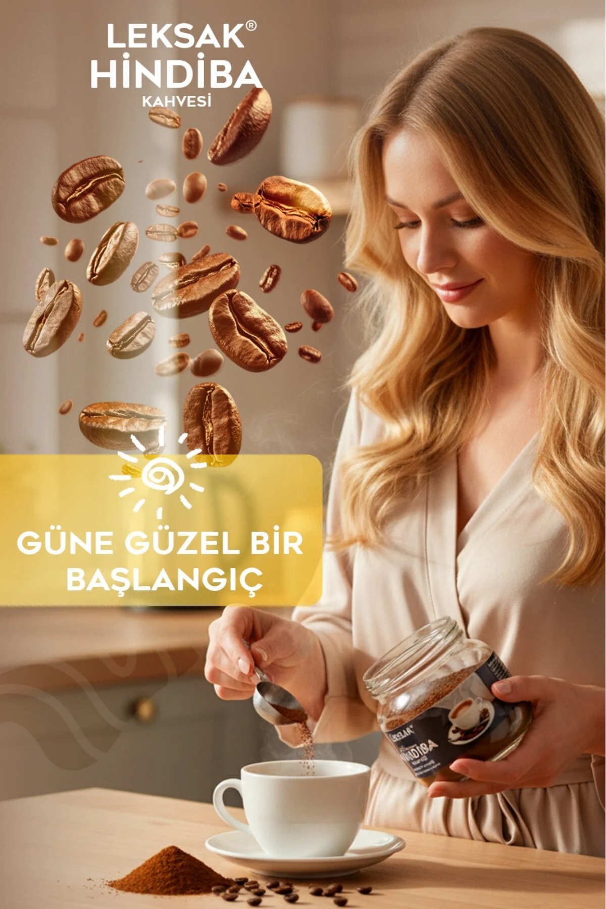 LEKSAK Hindiba Kahvesi 150gr. Premium Taze Öğütülmüş Doğal Cam Kavanoz'da 60 Kullanım 1 Ay Form & Keyif - Görsel 2