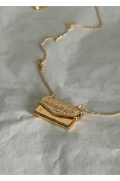 KİLİGİSTANBUL Minimal Açılabilir Mektup Kolye 40 Cm