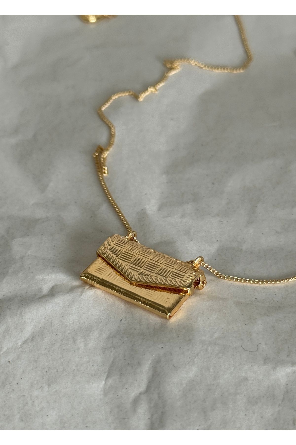 KİLİGİSTANBUL Minimal Açılabilir Mektup Kolye 40 Cm