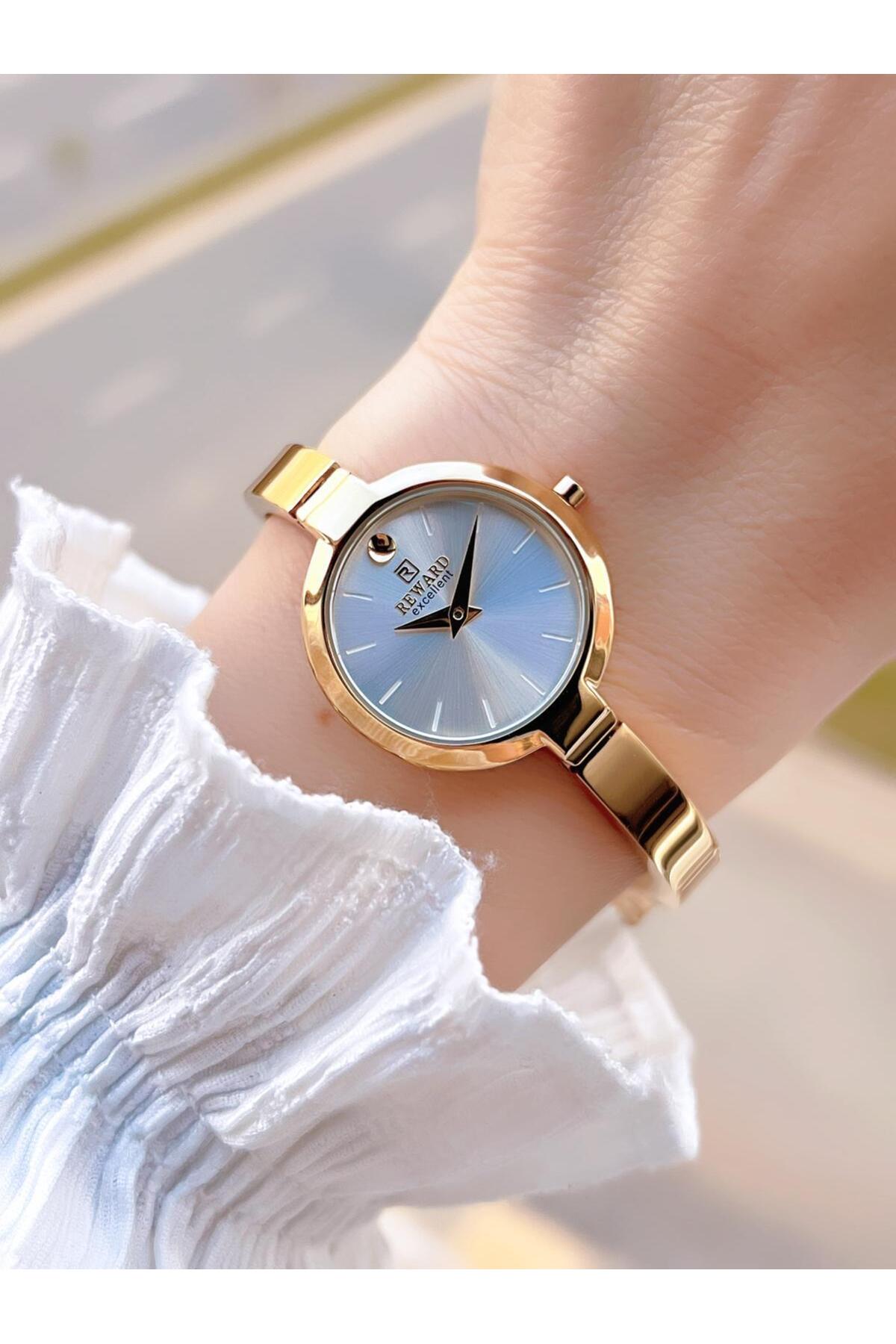 Reward Vintage Seri Küçük Kasa 2 Yıl Garantili 3 Atm Kadın Kol Saati+Bileklik RWF.147035.1