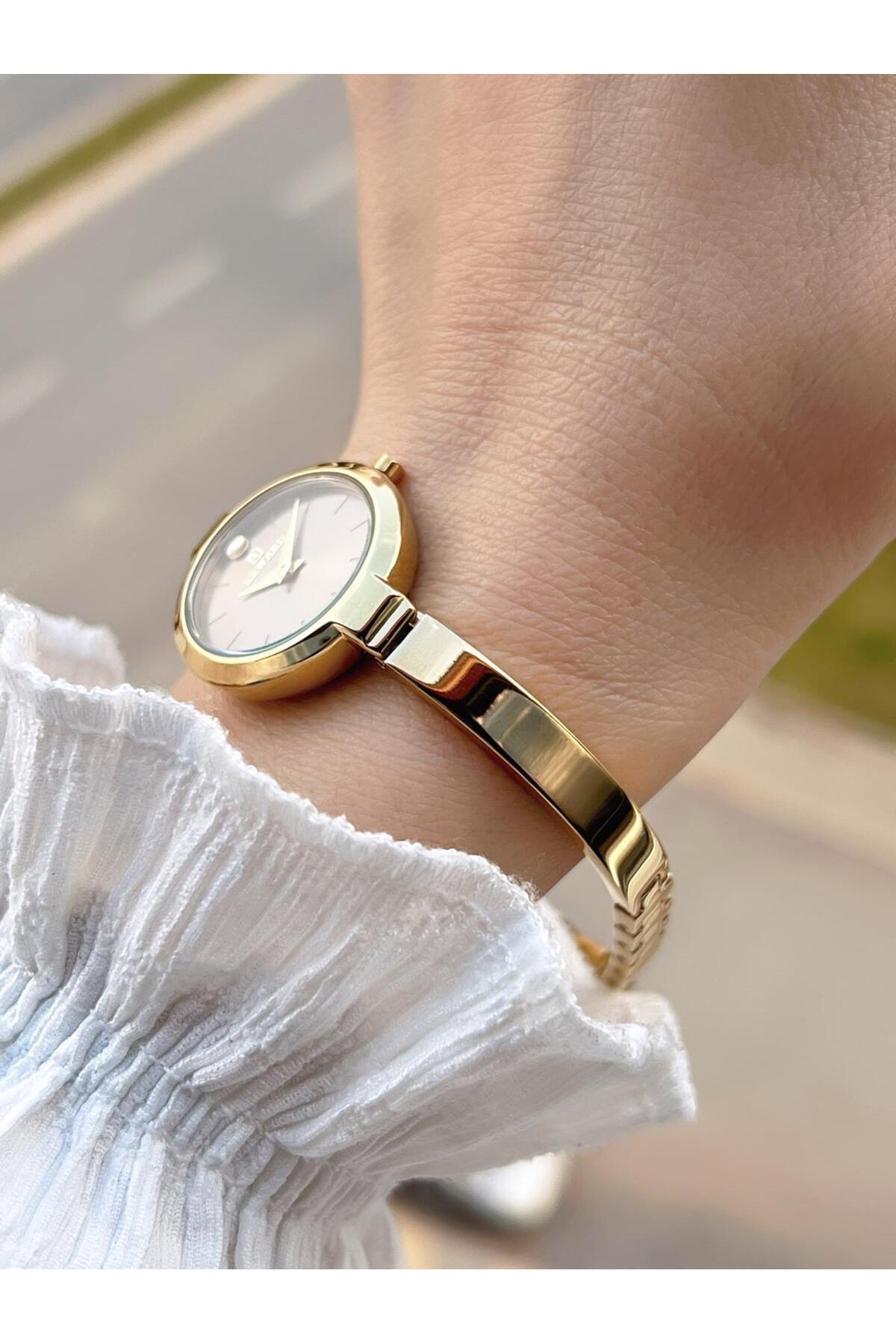 Reward Vintage Seri Küçük Kasa 2 Yıl Garantili 3 Atm Kadın Kol Saati+Bileklik RWF.147035.1 - Görsel 2