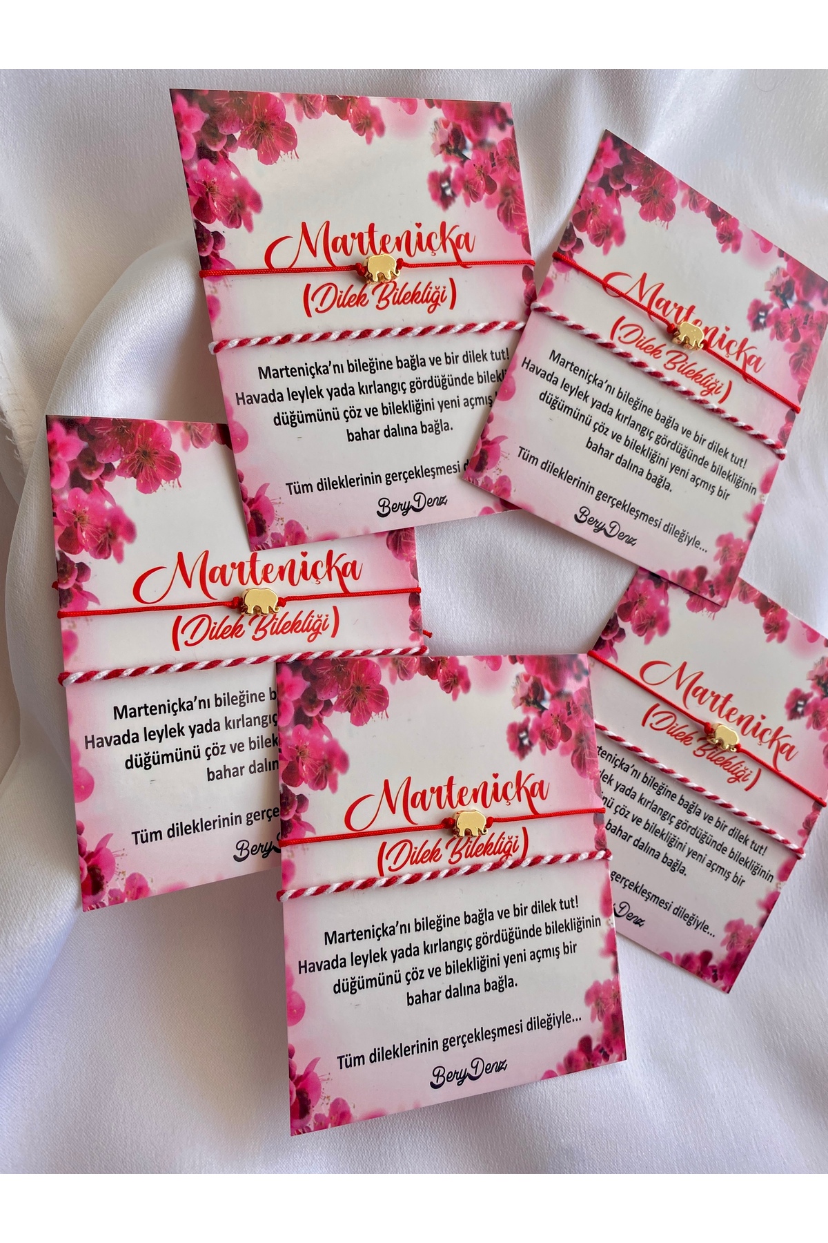 BeryDenz 5 Adet Filli Şans Bilekliği Ve Marteniçka Dilek Bilekliği Seti(KARTLI HEDİYE PAKETLİ) - Görsel 3