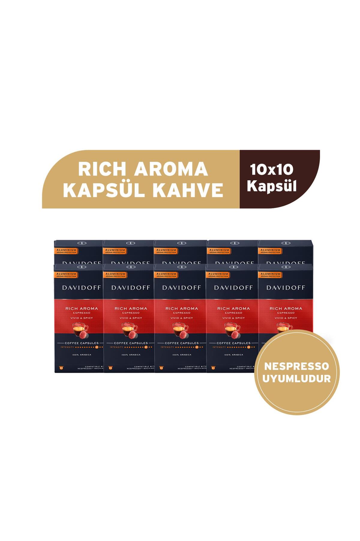 Davidoff Rich Aroma Espresso Kapsül Kahve 10x10 Adet - Nespesso Uyumludur